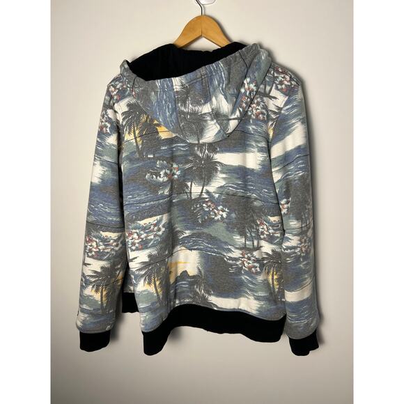 Hurley Men's Tropical Print Hooded Zip Up Sweatshirt - Small - Picture 9 of 9